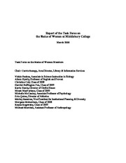 2008 Report of the Task Force on the Status of Women at Middlebury College
